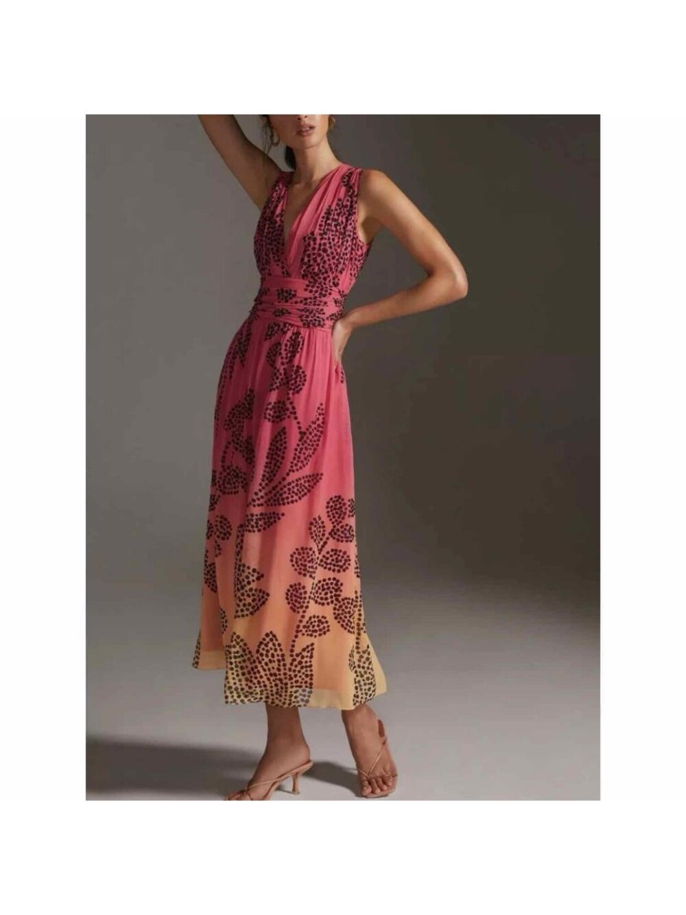 Anthropologie Verb by Pallavi Singhee V-Neck Ombre Maxi Dress
